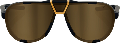 100% Westcraft Sunglasses - Soft Tact Black - Soft Gold Mirror 61046-258-01 - Howling Moto