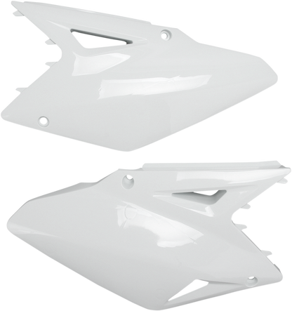 Acerbis White Side Panels for body of motorcycle, featuring sleek white design, compatible with specific models.