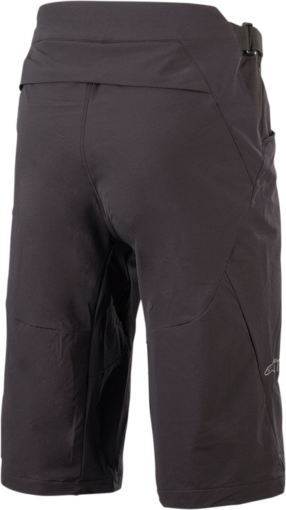 Black Alpinestars Drop 6.0 motorcycle shorts with protective padding, US size 28, designed for riding comfort and safety.