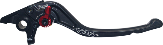 CRG RC2 standard motorcycle brake lever in black with model 2AB-551-T-B, showing a close-up of the lever on a control assembly.