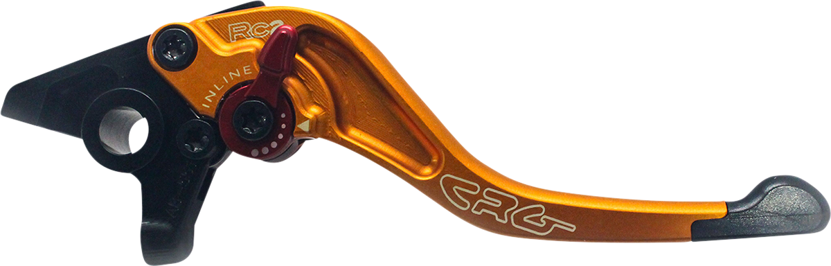 CRG RC2 Shorty brake lever in gold, motorcycle brake lever with ergonomic design and durable construction.