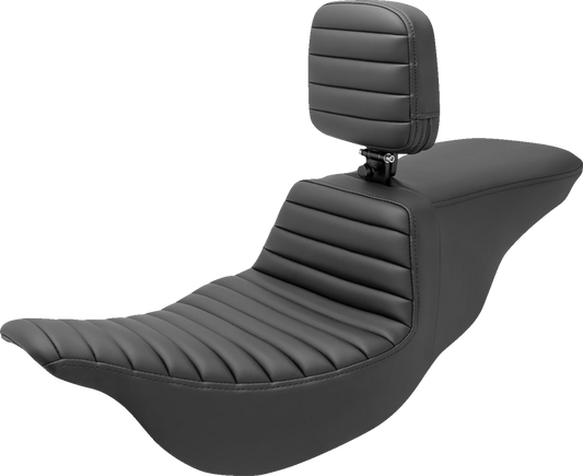 SADDLEMEN Tour Step Up Seat - Rider Backrest - Tuck-n-Roll - FL '08-'22 808-07B-191BR - Howling Moto