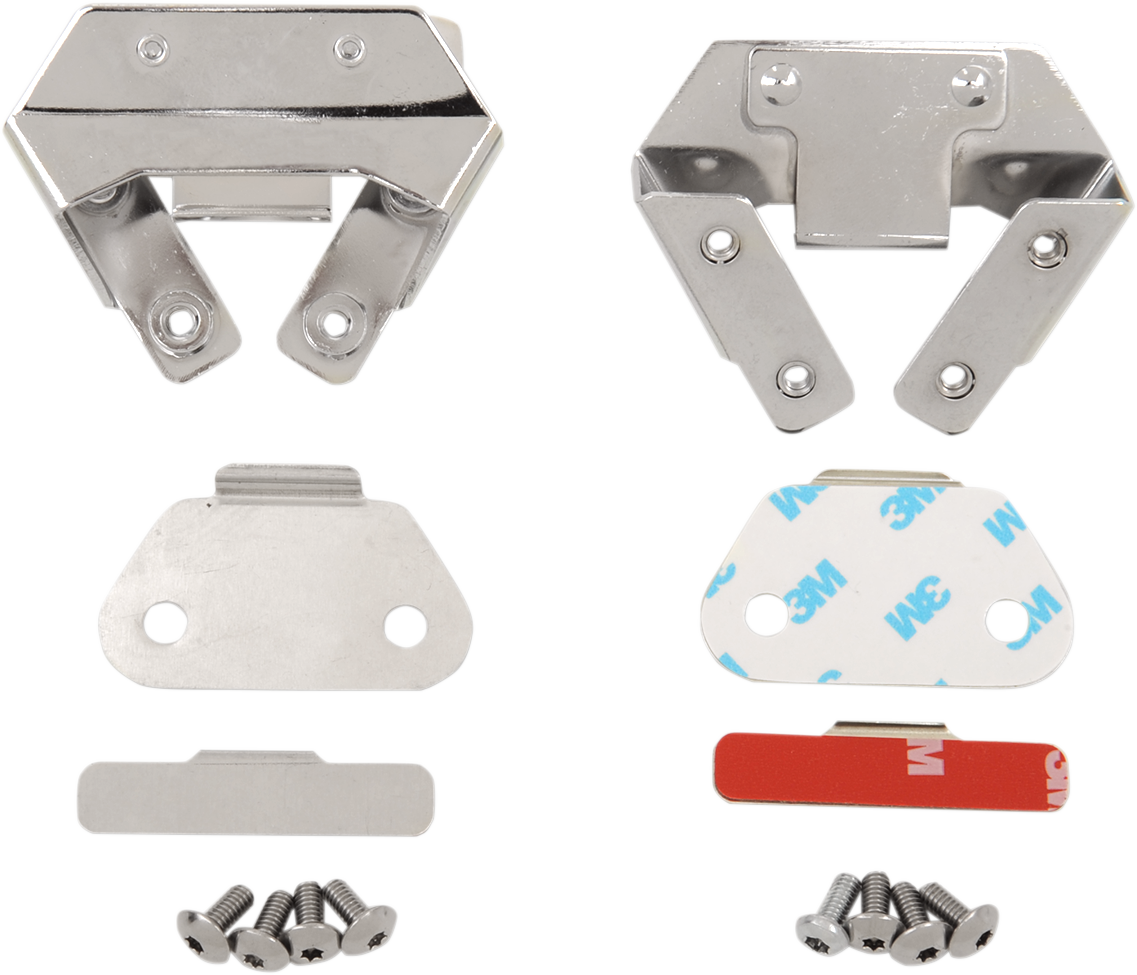 DRAG SPECIALTIES Harley Davidson saddlebag mount kit S77-0145-ACDS with metal brackets and mounting hardware for installation.
