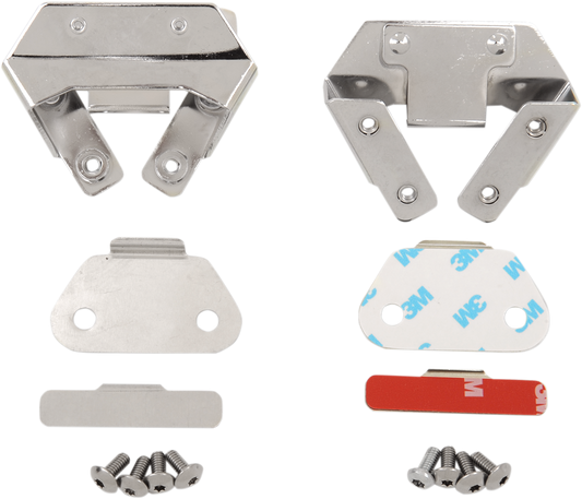 DRAG SPECIALTIES Harley Davidson saddlebag mount kit S77-0145-ACDS with metal brackets and mounting hardware for installation.