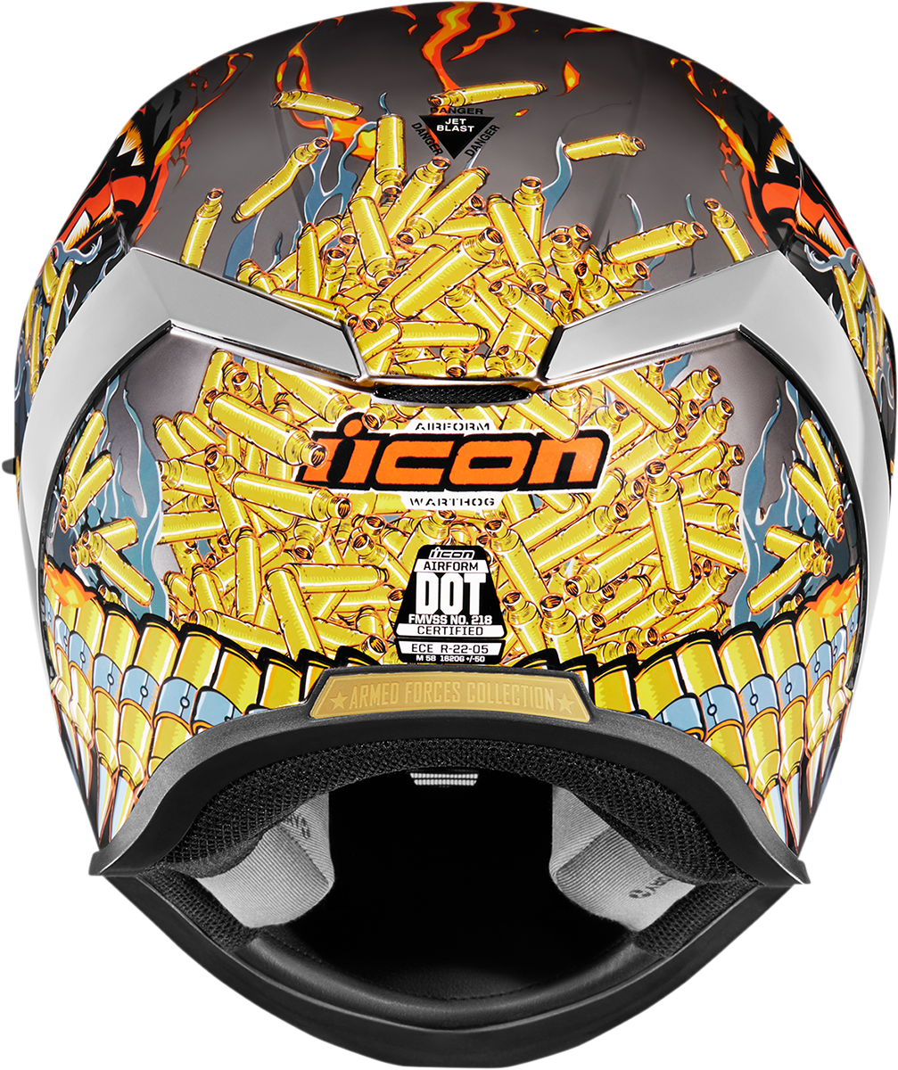 Icon Airform Warthog helmet by Bill's Exhausts, small size, with visible helmet design and branding on the helmet surface.