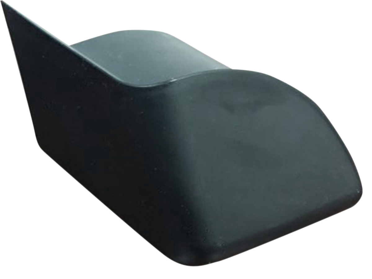 Drag Specialties MTBY-1160 right filler panel for extended saddlebags and custom exhaust compatibility on motorcycle.