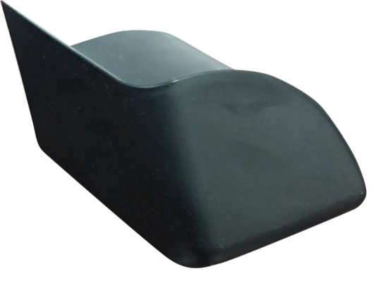 Drag Specialties MTBY-1160 right filler panel for extended saddlebags and custom exhaust compatibility on motorcycle.