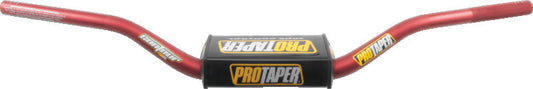 ProTaper Contour Henry/Reed handlebar in red with ergonomic design, suitable for motocross and off-road bikes.