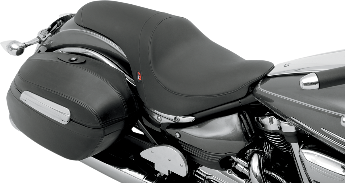 Z1R Predator Seat for Roadliner, smooth black motorcycle seat with ergonomic design and cushioning for comfortable rides