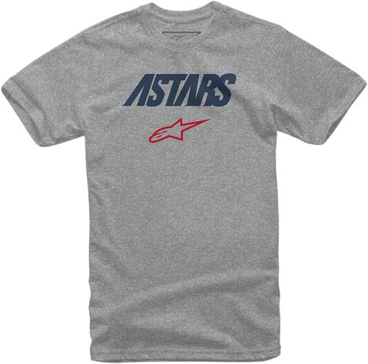 Heather gray ALPINESTARS Angle Combo T-Shirt in large size, featuring the brand logo on the front, casual and comfortable fit.