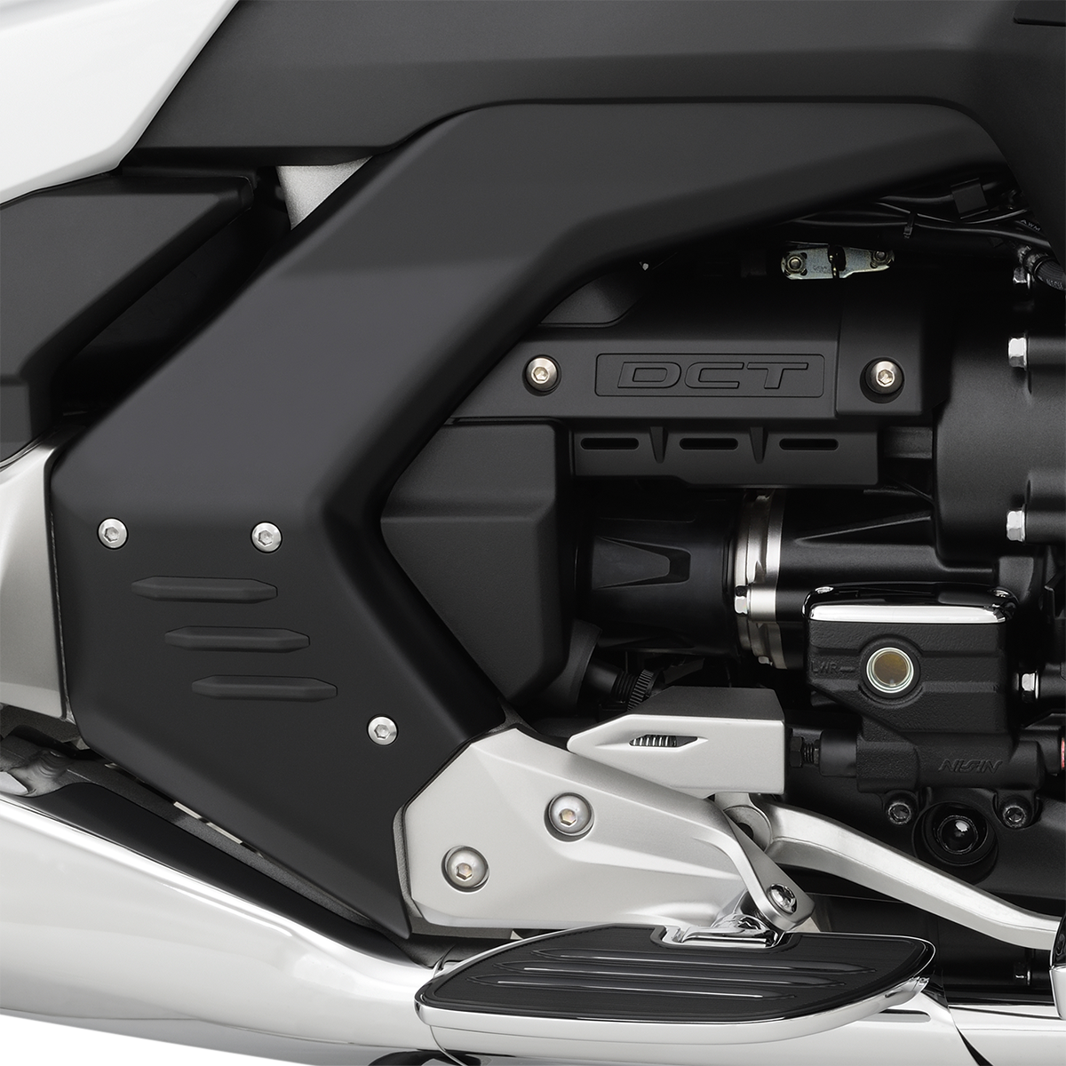 Black SHOW CHROME engine frame cover for Bill's Exhausts, designed to fit 52-962BK motorcycle engine components.
