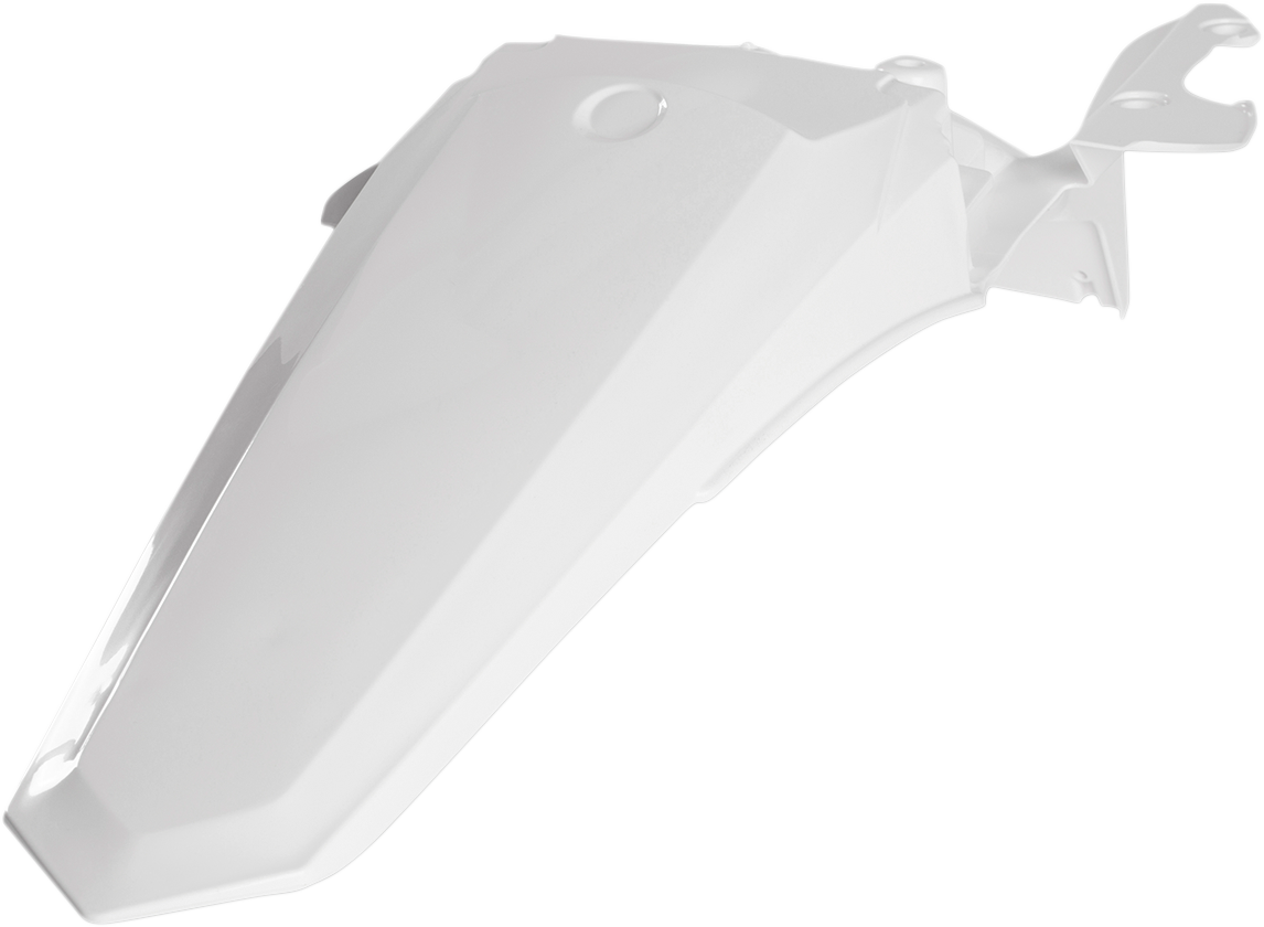 ACERBIS rear fender in white for motorcycles, featuring durable body design, suitable for off-road or dirt bike applications
