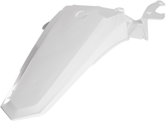ACERBIS rear fender in white for motorcycles, featuring durable body design, suitable for off-road or dirt bike applications