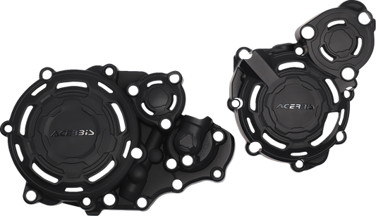 Acerbis X-Power Kit in black for Suzuki motorcycle, body parts with sleek black finish and detailed design, branded by Bill's Exhausts.