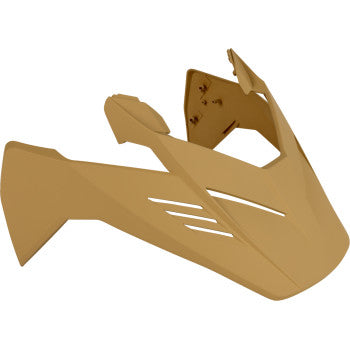 ICON Elsinore™ Peak helmet part in tan, size medium-large, featuring a sleek design with brand logo and secure attachment points.