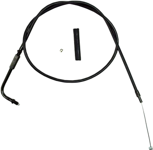 Black throttle control cable by Motion Pro for motorcycle, part 06-2208, with black outer casing and metal connectors.