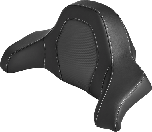 Carbon fiber SADDLEMEN TourPak backrest/trunk pad for passenger seat on Honda GL1800 2018-2023 motorcycle, by Bill's Exhausts.