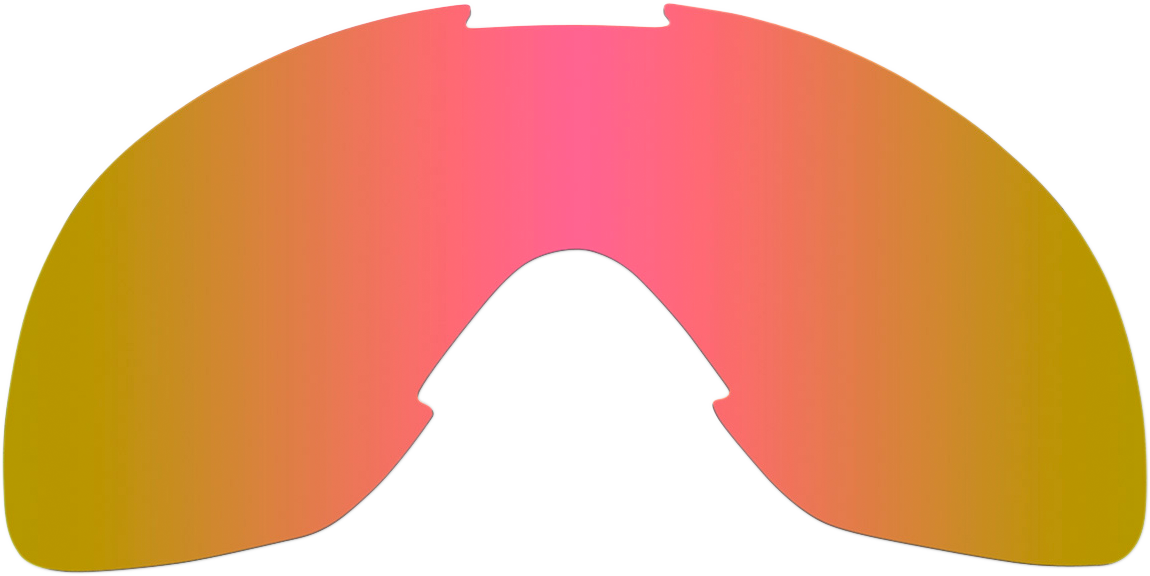 BILTWELL Overland Goggle Lens in pink and brown mirror, motorcycle goggle lens by Bill's Exhausts, reflective and stylish.