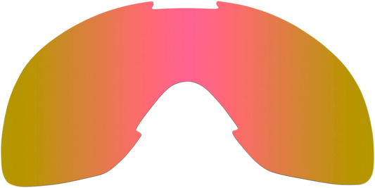 BILTWELL Overland Goggle Lens in pink and brown mirror, motorcycle goggle lens by Bill's Exhausts, reflective and stylish.
