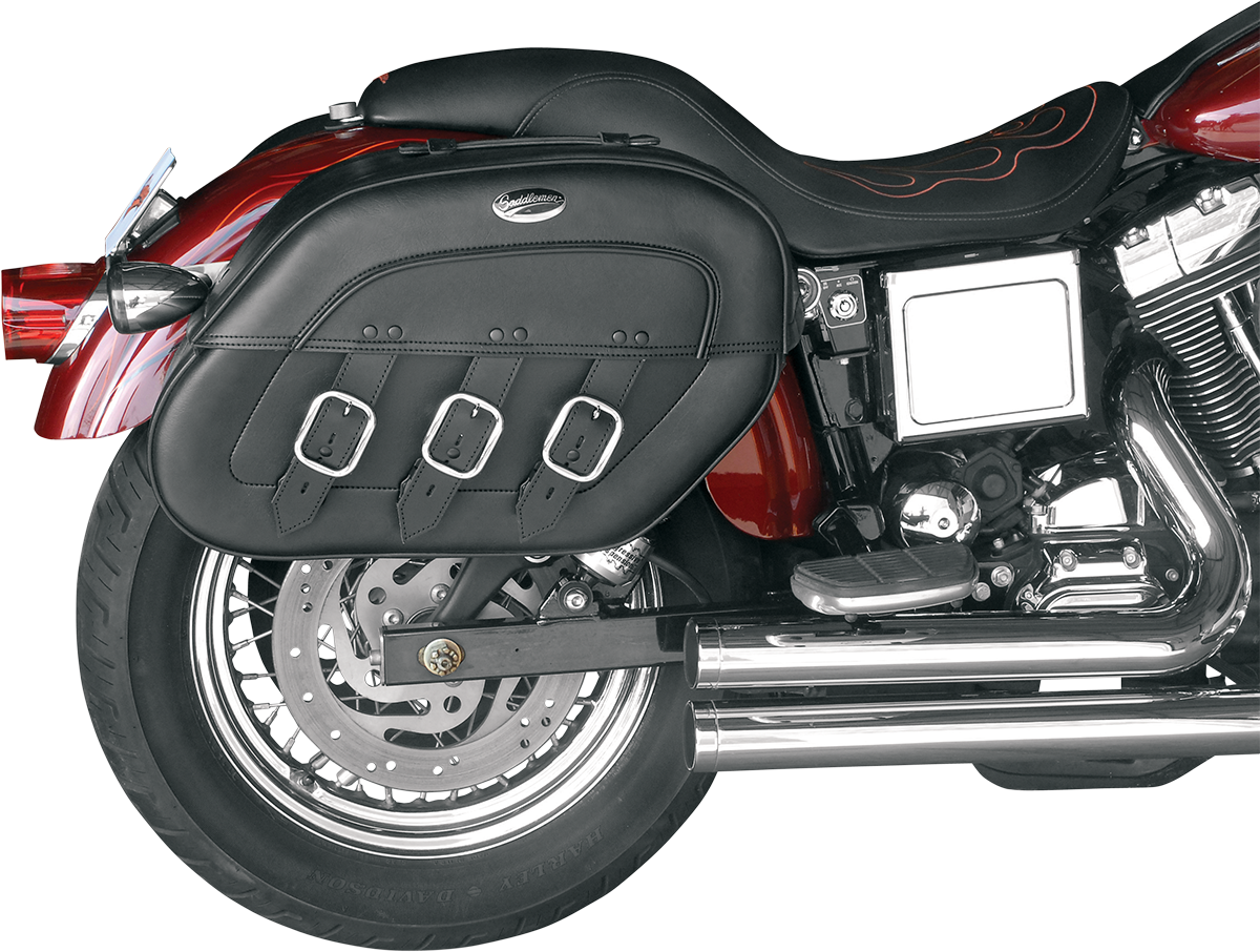 Bill's Exhausts SADDLEMEN Drifter Rigid Slant Saddlebag seat for motorcycles, featuring durable construction and sleek design.