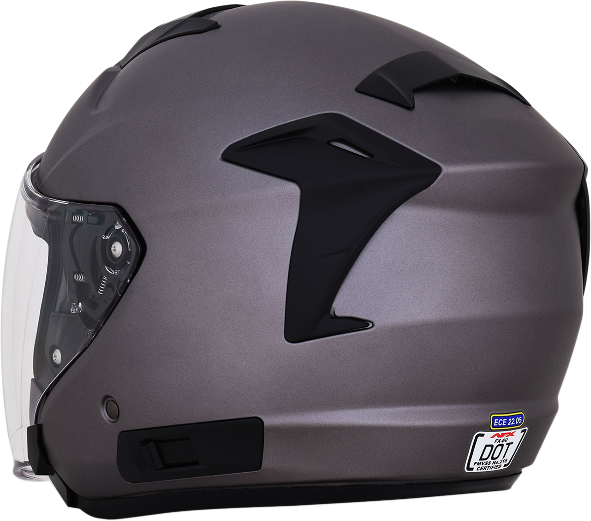Bill's Exhausts AFX FX-60 helmet in frost gray, small size, with clear visor and aerodynamic design.
