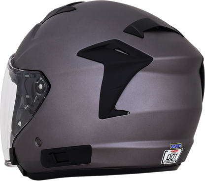 Bill's Exhausts AFX FX-60 helmet in frost gray, small size, with clear visor and aerodynamic design.