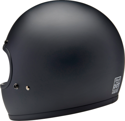 Black BILTWELL Gringo S helmet in flat black finish, small size, with sleek aerodynamic design and matte surface.