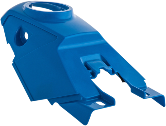 Blue Acerbis tank cover for motorcycle body, designed for durability and style, with visible branding and textured surface.