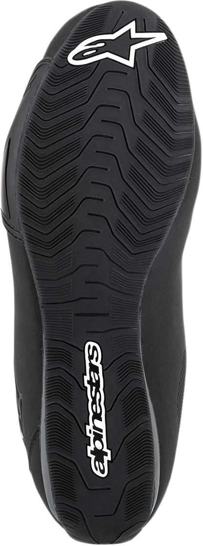 Alpinestars Sektor waterproof shoes in US 8, showing black durable footwear with waterproof features and sturdy sole design.