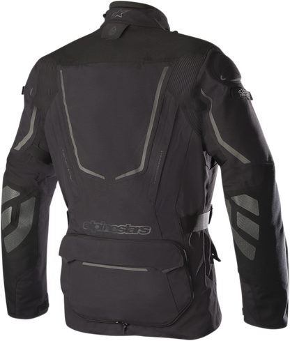 Black ALPINESTARS Revenant Jacket in small size, designed for motorcycle riders, featuring a sleek, protective outer layer.