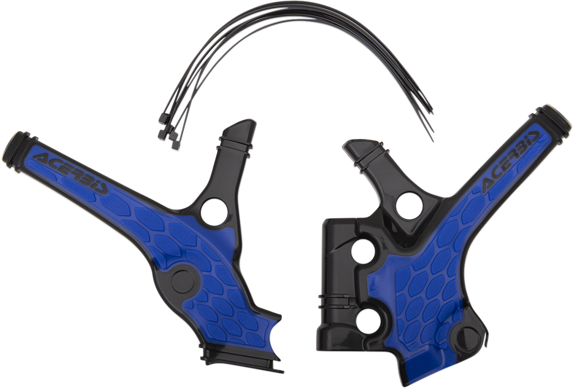ACERBIS X-Grip Frame Guards - Black/Blue N/F 22 YZ85 2736391004 - Howling Moto