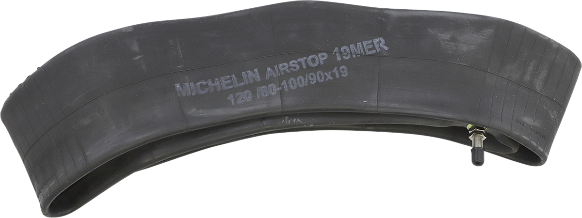 Michelin 19-inch standard inner tube with center/side metal valve for TR-4 bikes, made for reliable tire inflation.