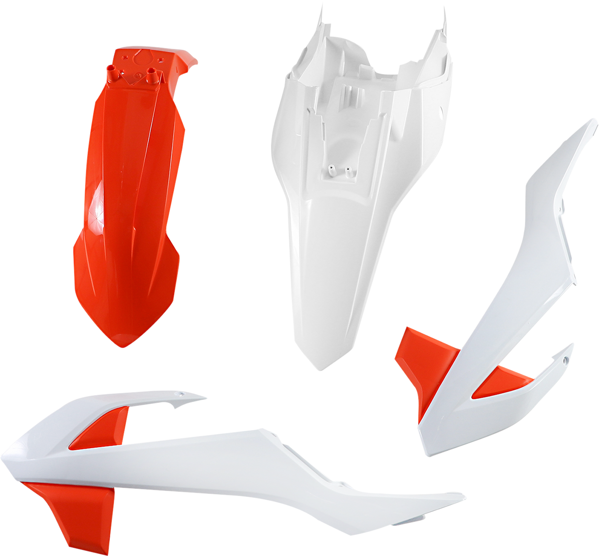 Acerbis OEM standard replacement body kit for motorcycles, featuring body panels and components in a natural, assembled view.
