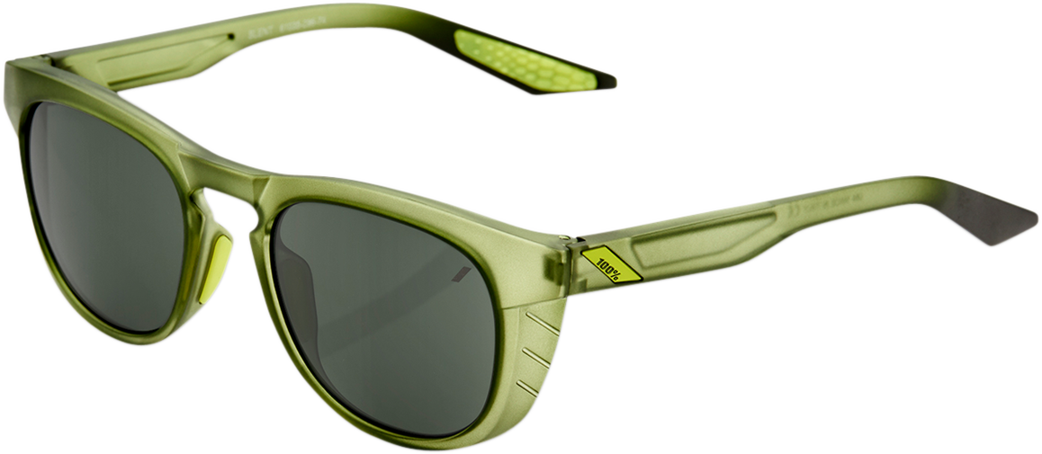 100% Slent Sunglasses - Olive - Gray Green 61035-296-74 - Howling Moto