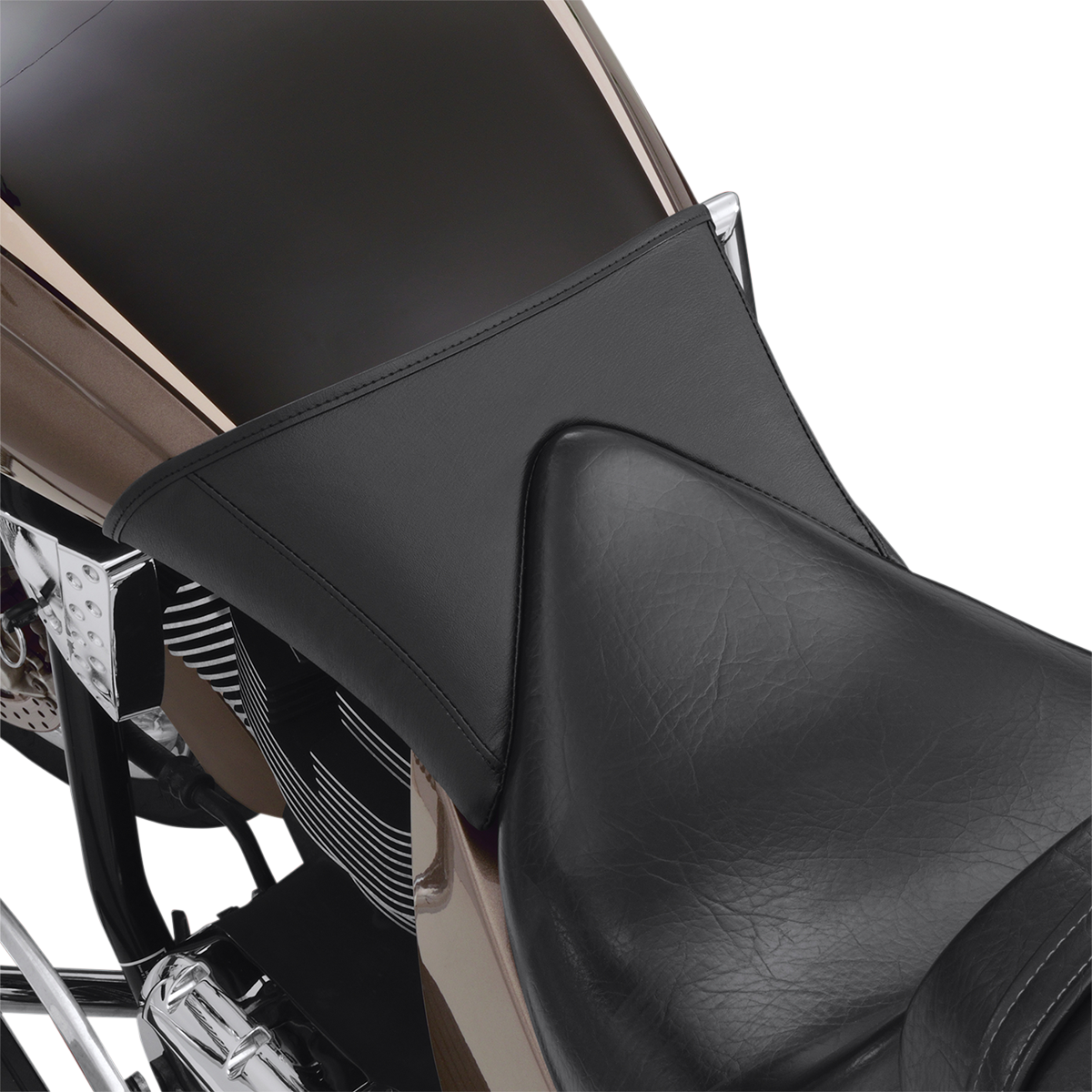 Bill's Exhausts Show Chrome Mini Bra Gas Tank for Victory V30-107BK engine, with chrome finish and detailed branding.