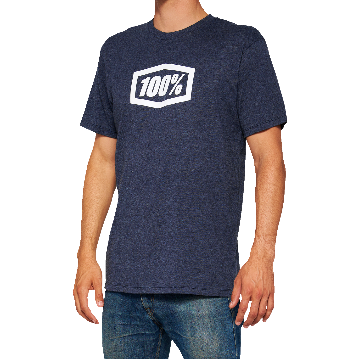 100% Icon T-Shirt - Navy - XL 20000-00048 - Howling Moto