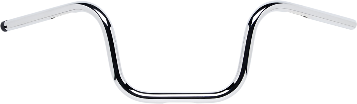 Chrome BILTWELL Chump Handlebar for motorcycles, featuring durable metal construction and distinctive shape for custom bikes.