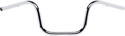 Chrome BILTWELL Chump Handlebar for motorcycles, featuring durable metal construction and distinctive shape for custom bikes.