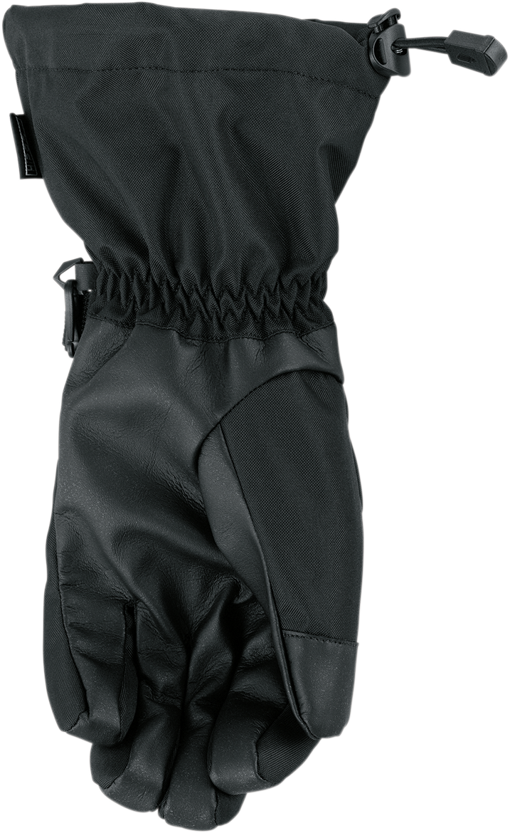 ARCTIVA Women's Pivot Gloves in black and white, XL size, featuring padded palms and elastic cuffs for comfortable fit.