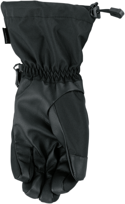 ARCTIVA Women's Pivot Gloves in black and white, XL size, featuring padded palms and elastic cuffs for comfortable fit.