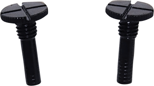 Pair of AFX FX-200 helmet shield screws in black, designed for secure attachment of helmet face shields.