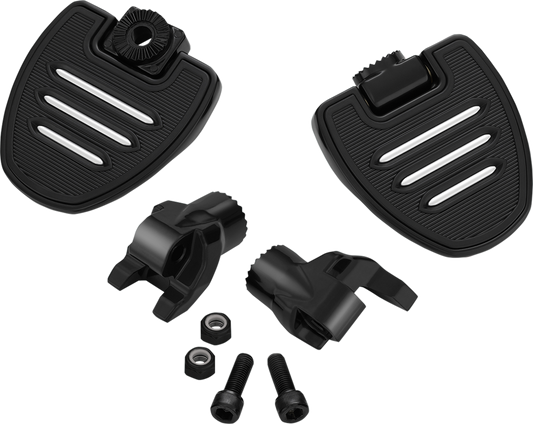 Bill's Exhausts SHOW CHROME Mini Driver Floorboards for Ryker, engine accessories with a chrome finish, shown in the image.
