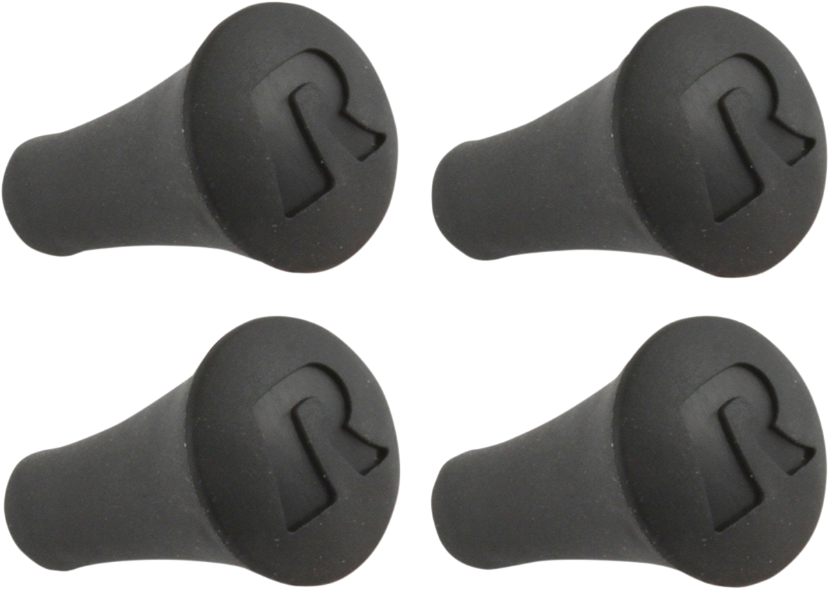 Black RAM MOUNTS Post Cap X-Grip engine mount from Bill's Exhausts with textured surface and secure fitting.