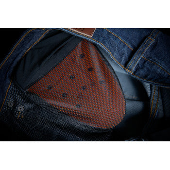 Blue ICON Women's MH1000™ jeans in size 12, featuring classic denim style and stitching, by Bill's Exhausts.