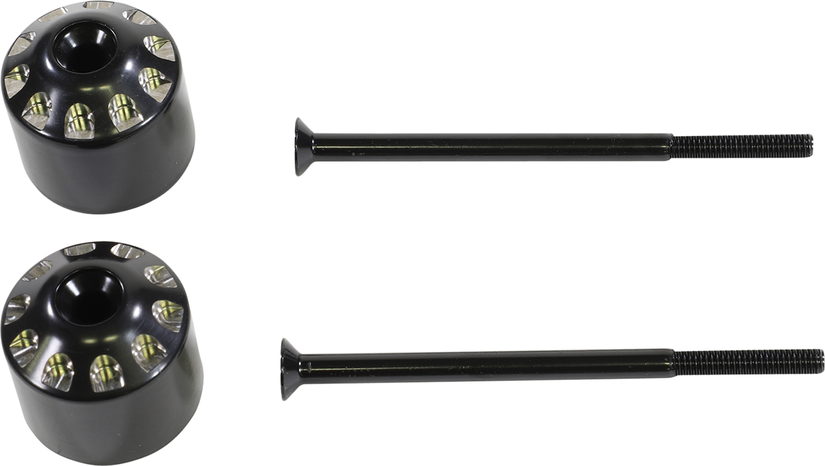 Chrome handlebar end weights for Ryker by Bill's Exhausts, designed to enhance motorcycle handlebar balance and style.