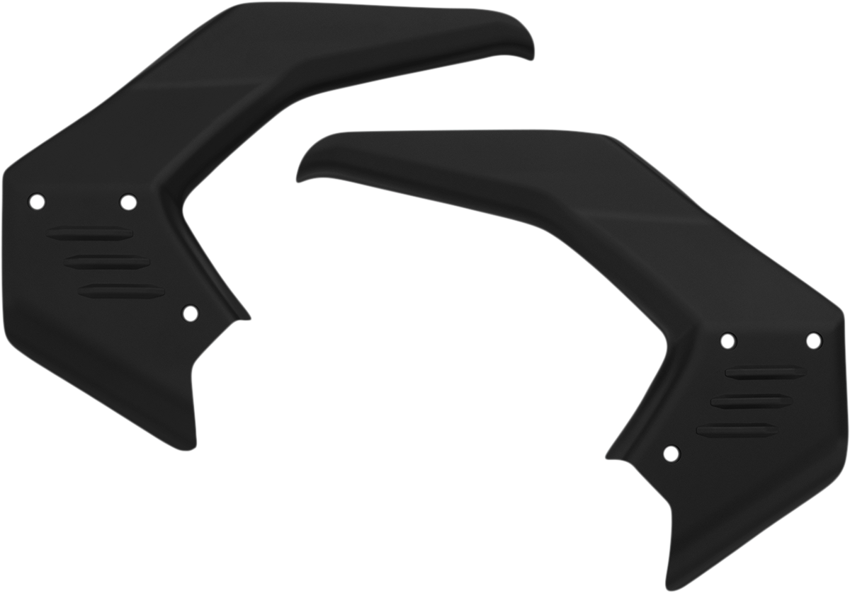 Black SHOW CHROME engine frame cover for motorcycle, designed for 52-962BK by Bill's Exhausts, shown on a motorcycle engine.