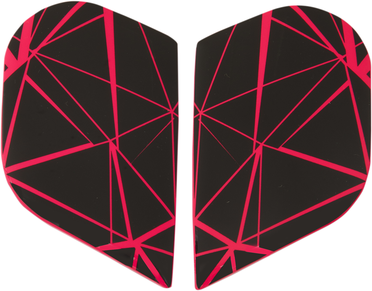 Pink ICON Alliance™ Side Plate for Crysmatic helmets, designed as replacement parts from Bill's Exhausts.