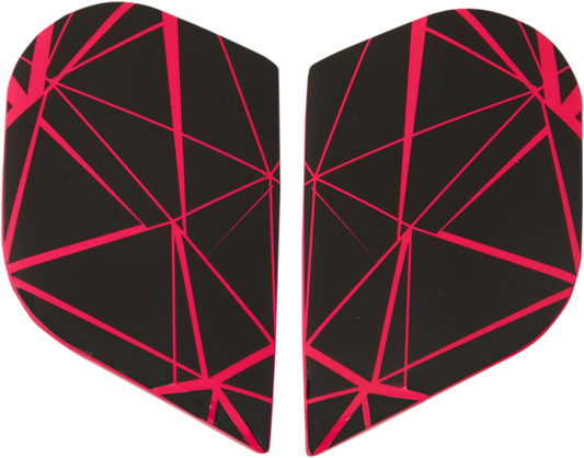 Pink ICON Alliance™ Side Plate for Crysmatic helmets, designed as replacement parts from Bill's Exhausts.