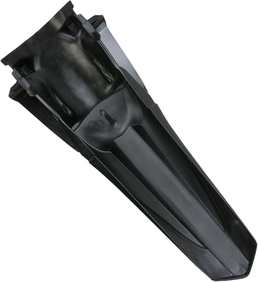Acerbis black rear fender for motorcycles, designed by Bill's Exhausts, showing the sleek, curved body part in a close-up view.
