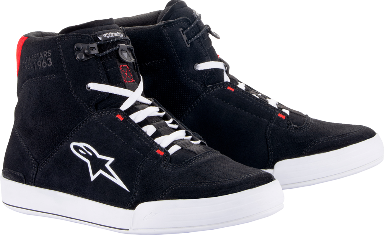 ALPINESTARS Chrome Shoes - Black/White/Red - US 13 2512322130413 - Howling Moto